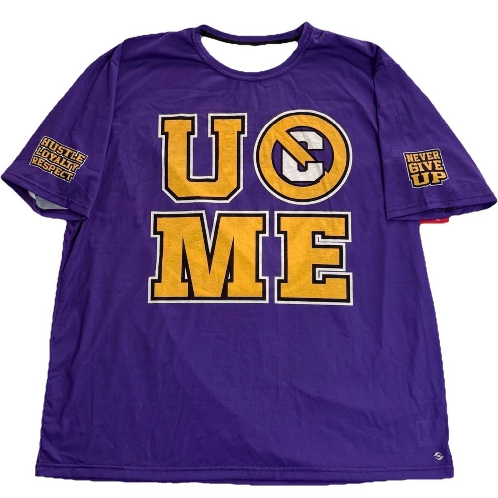 WWE John Cena ProSphere T-Shirt Mens 3XL Purple NEW UC ME Hustle Loyalty Respect